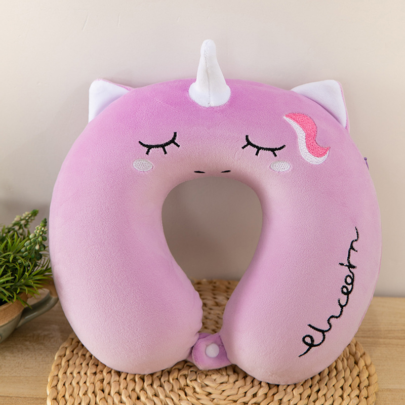 Almohada en forma de U de negocios, almohada para el almuerzo de oficina, viaje de negocios, almohada para el cuello de rebote lento, almohada en forma de U de espuma con memoria de joroba