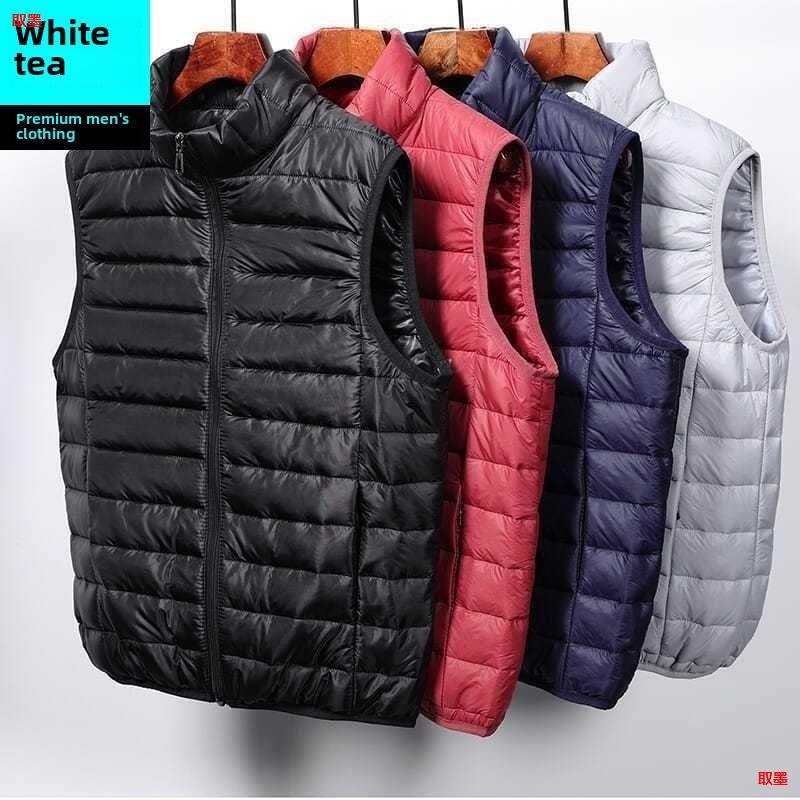 2025 Autumn/Winter New Sleeveless Vest with Fleece Lining for Men, Large Size, Lightweight, Warm Stand Collar Vest Jacket 2025 Autumn/Winter New Sleeveless Vest with Fleece Lining for Men, Large Size, Lightweight, Warm Stand Collar Vest Jacket