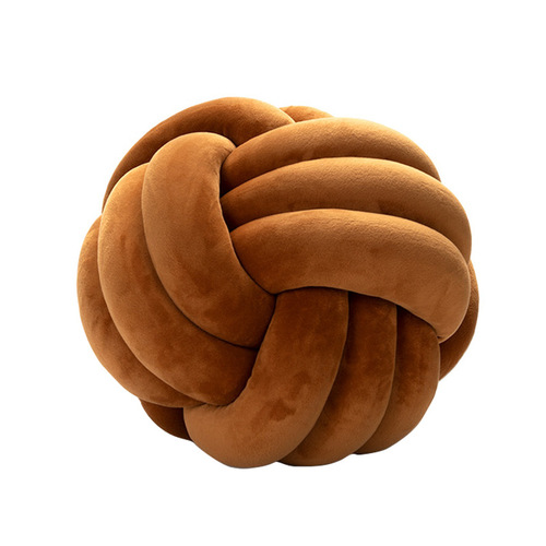 ins internet celebrity home living room decoration sofa cushion bedside cushion solid color handwoven knotted ball pillow ball