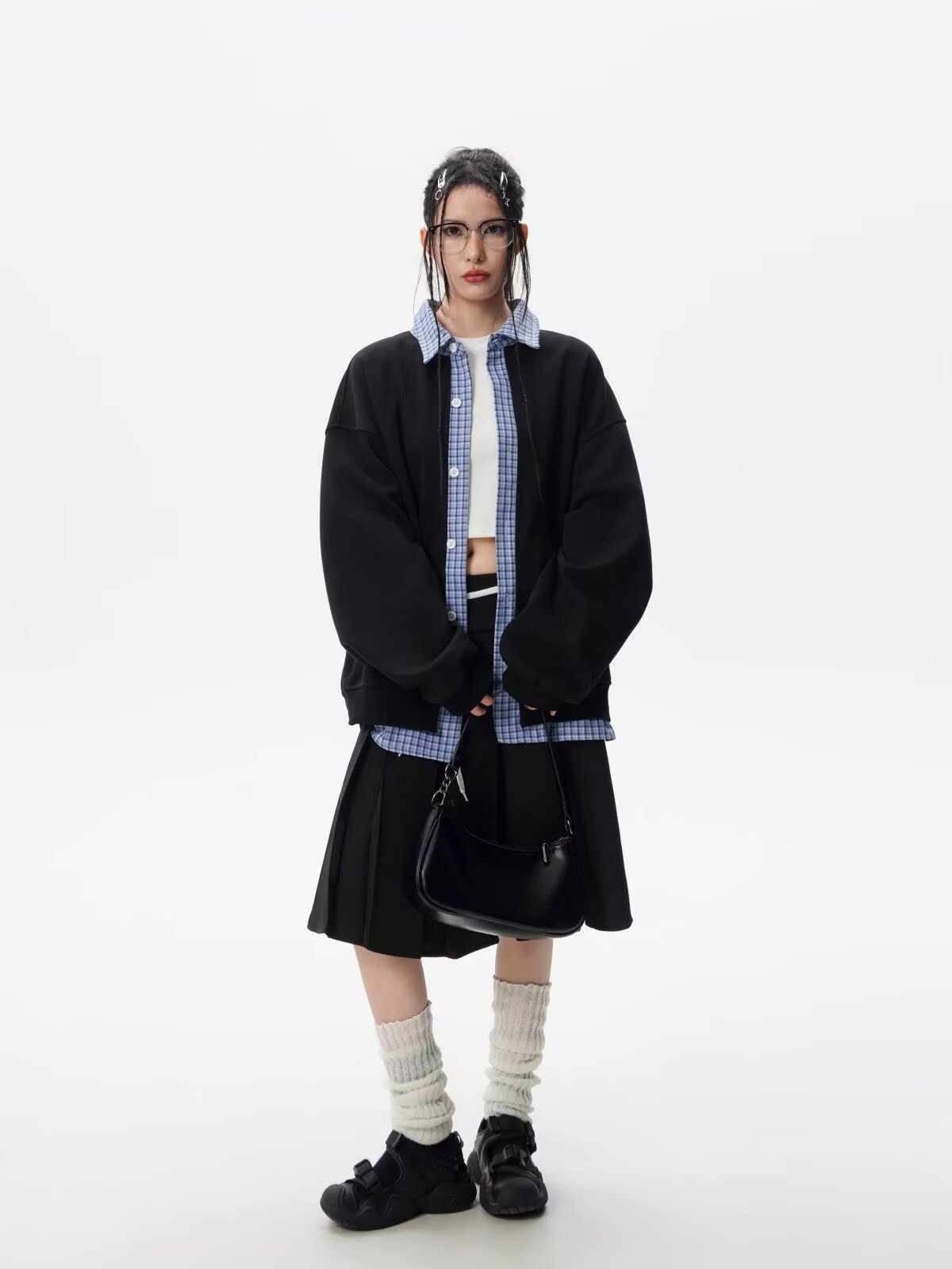 Cardigan con cappuccio uomo patchwork stile casual autunno_voghion.com