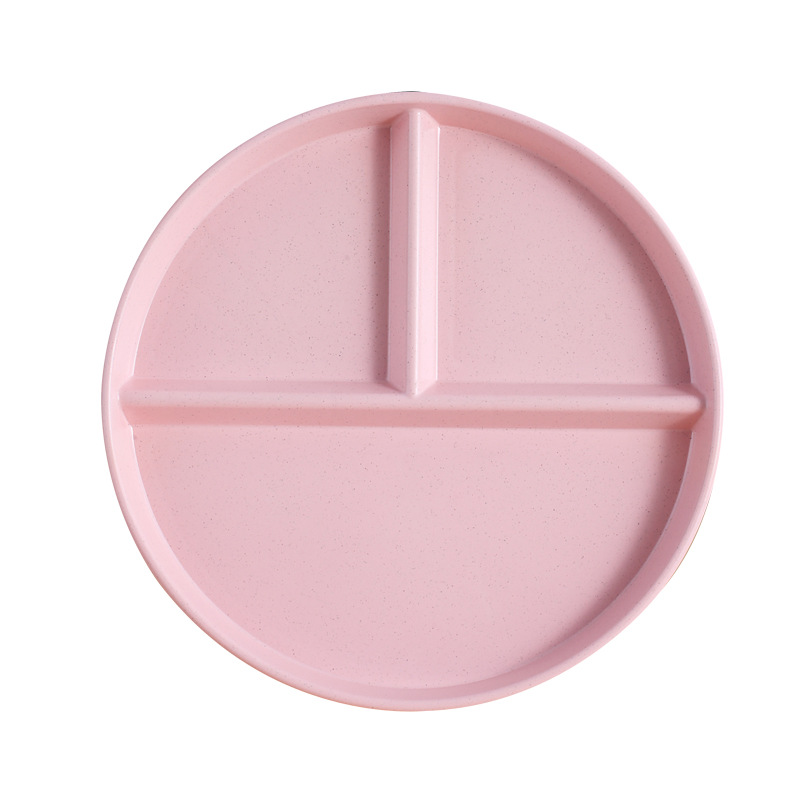 Placa dividida Placa de reducción de grasa placa dividida separada comida individual placa cuantitativa tres rejilla hogar adulto placa de plástico resistente a la caída