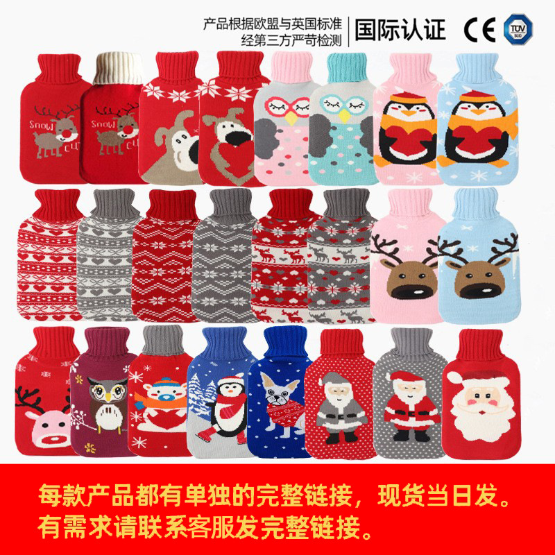 En stock lindo en forma de corazón mano más caliente bolsa de agua portátil creativo llenado de inyección de agua bolsa de agua caliente moda portátil bolso caliente al por mayor