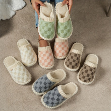 E 73369 Couple plush cotton slippers ����ë�����Ͽ羳��