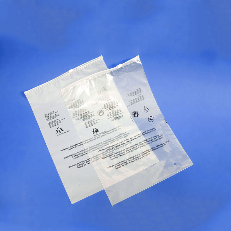 En stock bolsa de cremallera de advertencia transparente bolsa de cremallera esmerilado Comercio exterior bolsa universal transfronteriza Temu bolsa de embalaje de ropa
