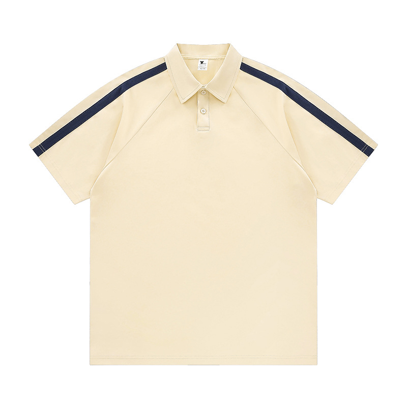 Marca de moda raglán a juego de color puro solapa de algodón de manga corta ropa de clase para grupos ropa de trabajo empresarial ropa de trabajo polo ropa de trabajo personalización