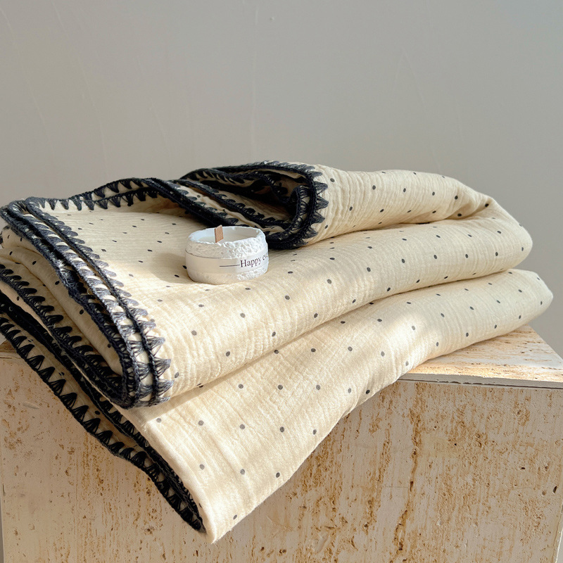 면 100% 크레이프 원사 - 작은 검은 반점