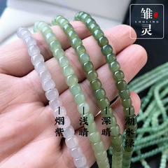 高級感飾品配珠 7A天然和田玉老型珠散珠批發 青海料晴水和田玉