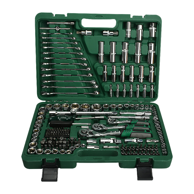 Juego de herramientas para reparación de automóviles y hogar, incluye llaves, trinquetes y fundas, kit de hardware manual completo