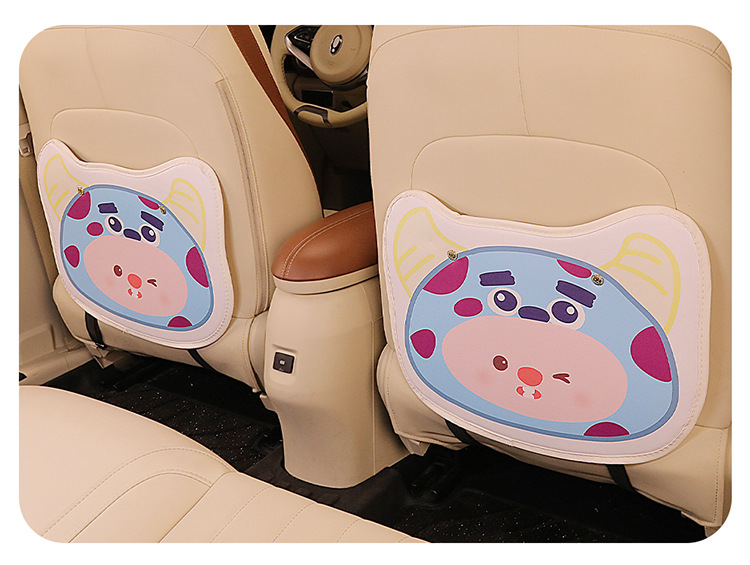 Cartoon cute variety of car seat back anti-kick pad dirt-resistant and easy to clean universal rear seat back anti-dirt protection