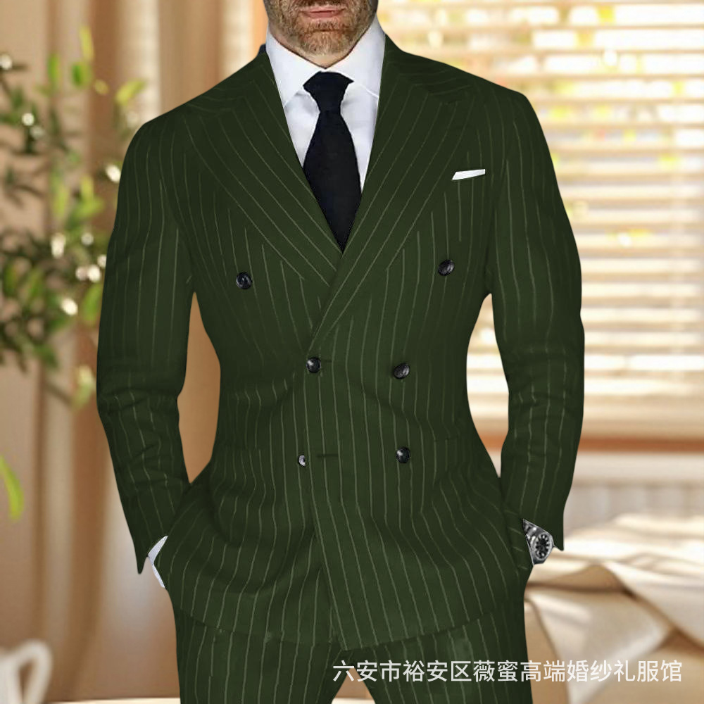 짙은 녹색 정장 + 바지