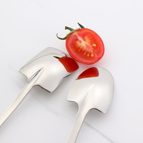 304 stainless steel spoon, viral watermelon spoon, multi-functional creative small shovel, spade spoon, dessert and ice cream spoon