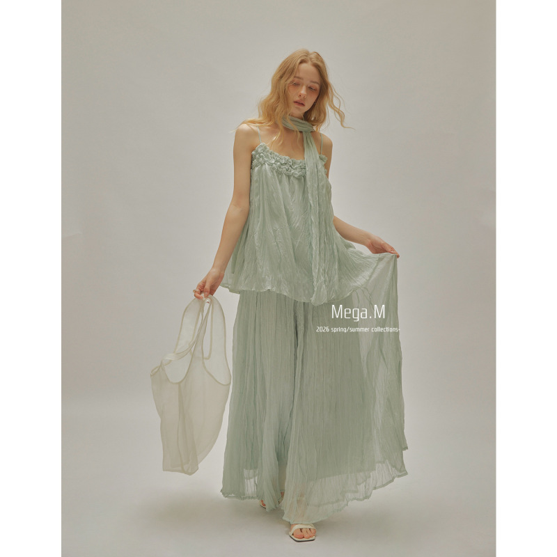 Margemeng Textured Mesh A-Line Skirt for Women 2026 Summer New Style Elastic Waist Drapey Mid-Length Skirt Margemeng Textured Mesh A-Line Skirt for Women 2026 Summer New Style Elastic Waist Drapey Mid-Length Skirt
