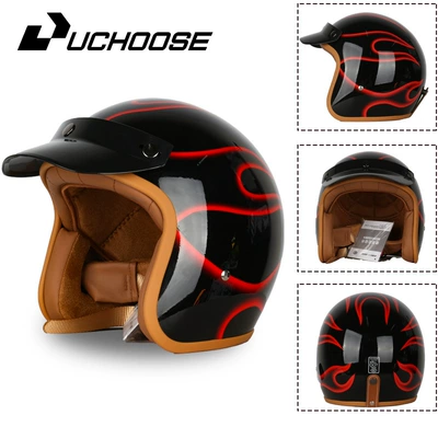 Motosiklet kaskı (dəbilqə) — Three-Quarter Helmet 3C Certified - bright-black-ghost-m