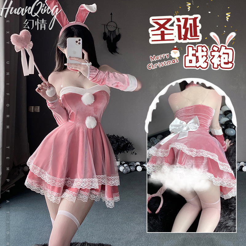 Fantasy sexy lingerie bunny Christmas New cosplay uniform suit female hot passion role play