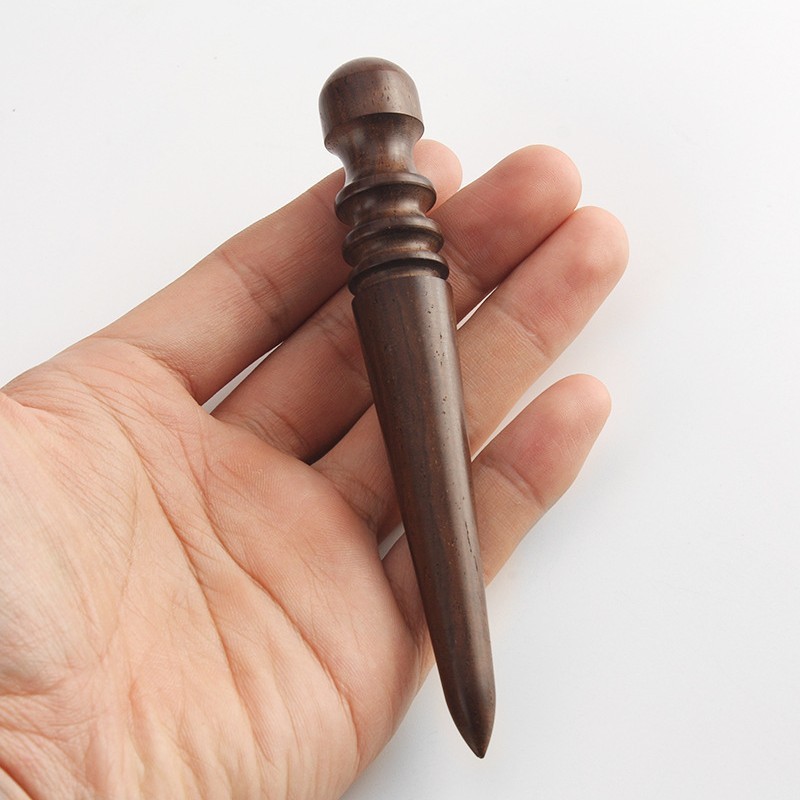 檀木磨き棒手作DIY皮革革具手作磨き皮縁磨き棒全長13.8cm|undefined
