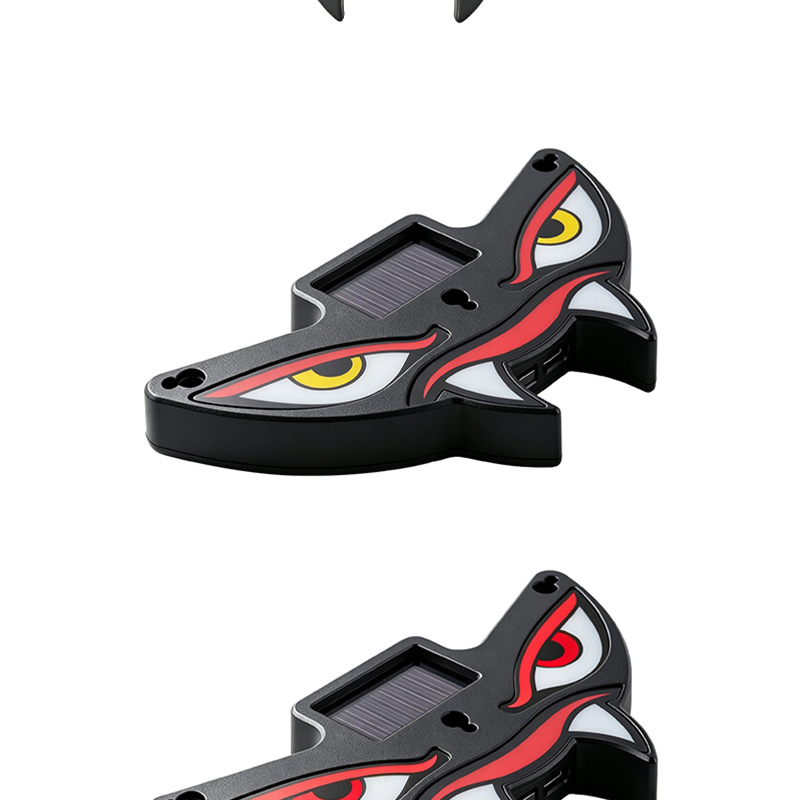 Cross-border solar-powered dynamic devil eye LED warning light for cars, trucks, and vans