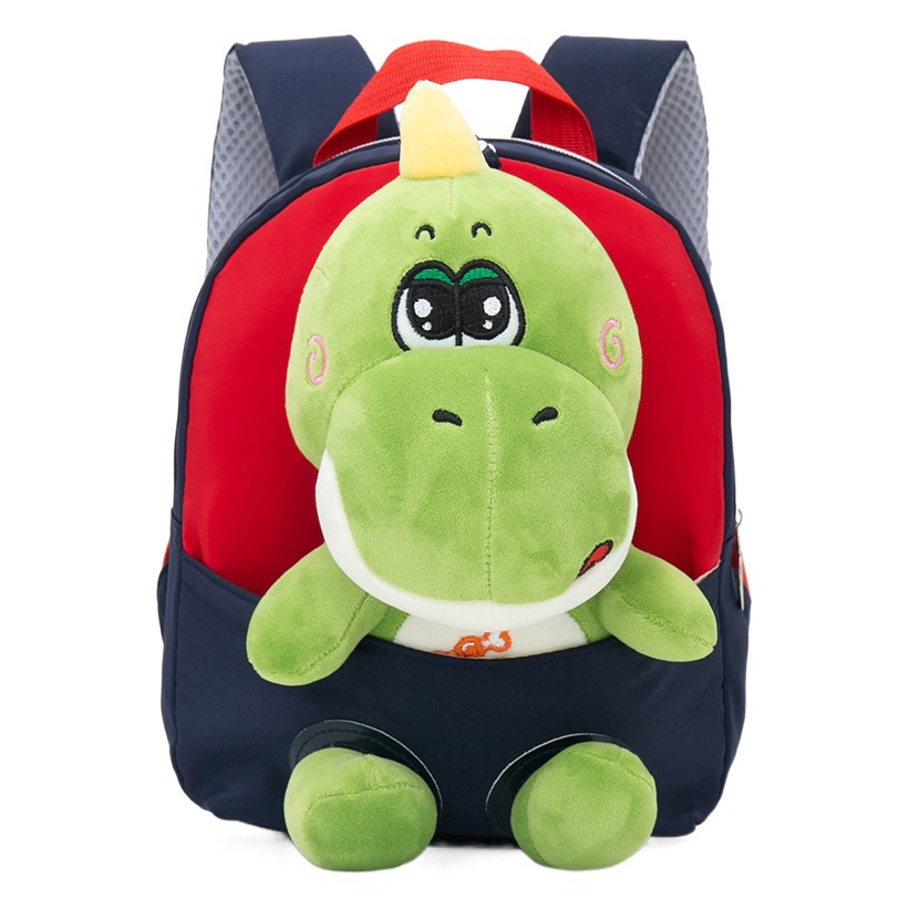 2023 nueva muñeca de dibujos animados desmontable kindergarten mochila de dibujos animados dinosaurio felpa niños bebé mochila