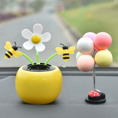Car ornaments Cart Car Decoration Sunflower - yellow-bee-minnie-color-balloon-ornaments