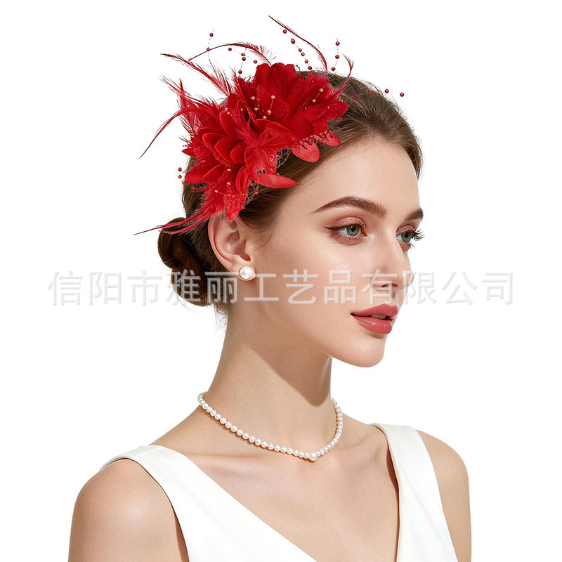 Amazon's Best-Selling Feather Flower Headband for Carnival, Festival, Party, Stage Performance, Hair Accessories, Bride's Festival Headpiece