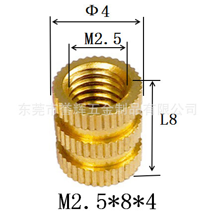 Injection-plastic copper nut m3 rolling copper nuts embedded copper…