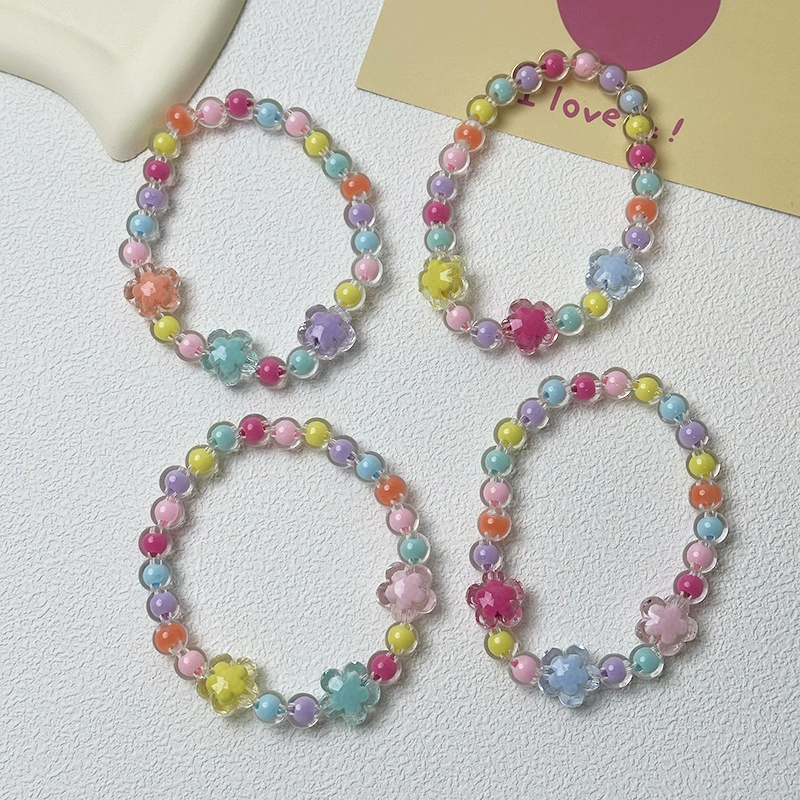 Ошейник для домашних животных, ошейник для кошек и собак, высокоэластичный, не удушает, милый и очаровательный, ошейник для тедди и бишона с цветочными бусинами, разноцветный