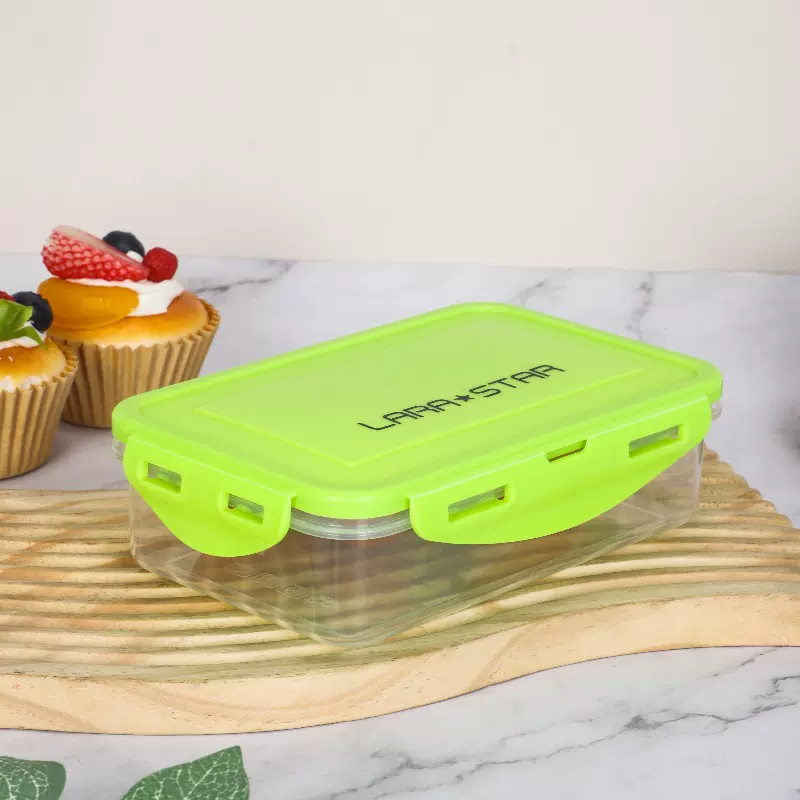 550ml家用长方形密封收纳盒厨房冰箱冷藏保鲜盒透明礼品广告盒子