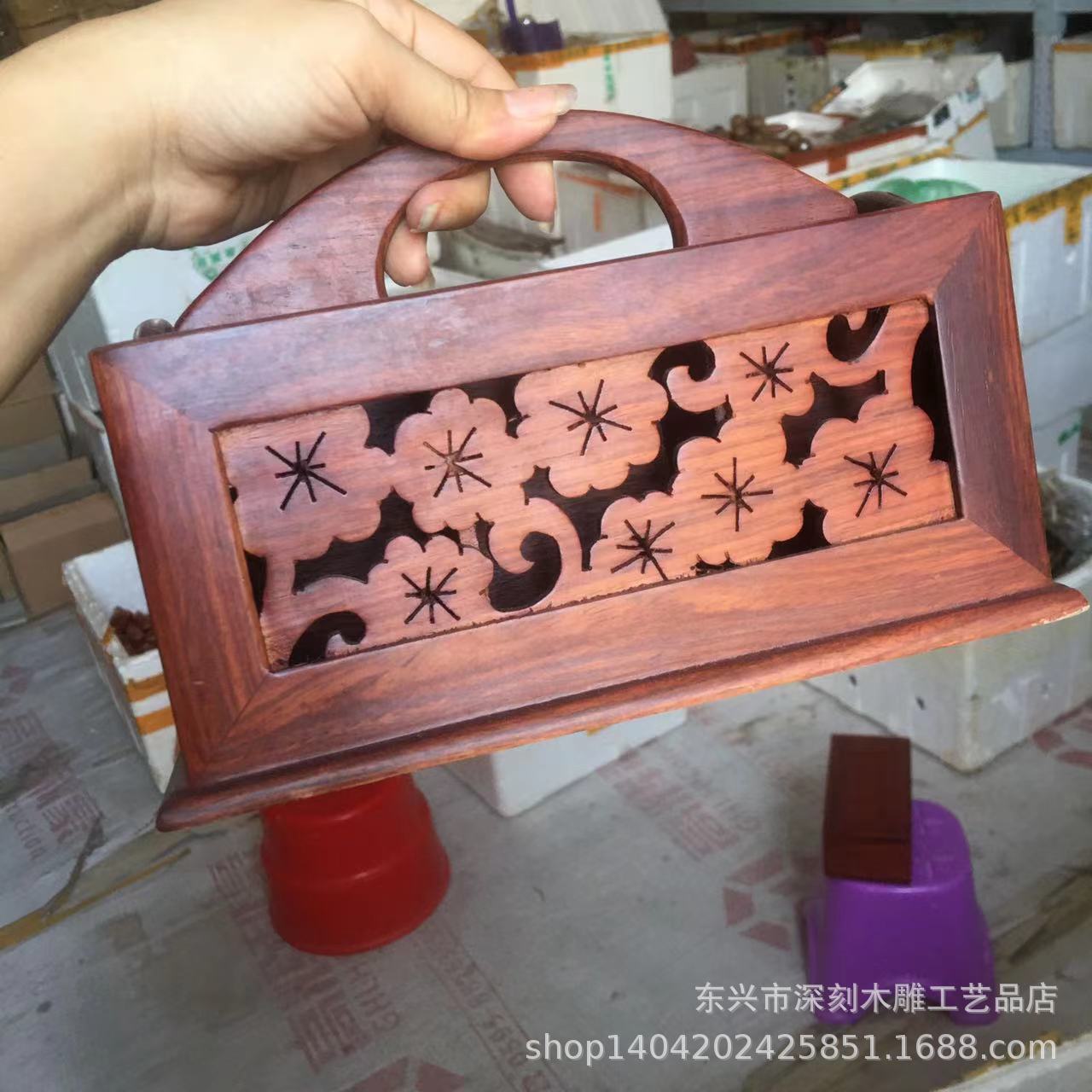 厂家直销清库存品红木收纳盒四叶草盒木盒木制品花梨木只有五百个