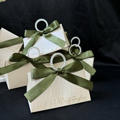 小清新韓国式結婚式白緑喜糖箱お土産芝生結婚式森系包装箱結婚糖果箱
