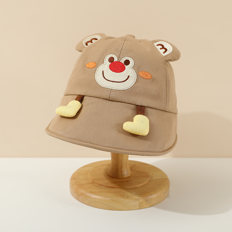 Bonito sombrero de bebés de dibujos animados primavera y otoño delgado sombrero de boca de pato para niños y niñas viajar sombrero de béisbol de protección solar