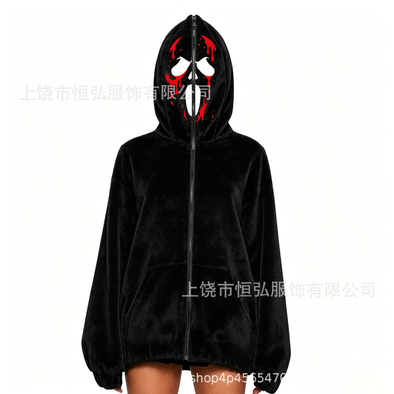 GY Cross-Border 2026 Winter Animal One-Piece Pajamas Flannel Fur Collar Hooded Jacket Cotton Coat for Men and Women