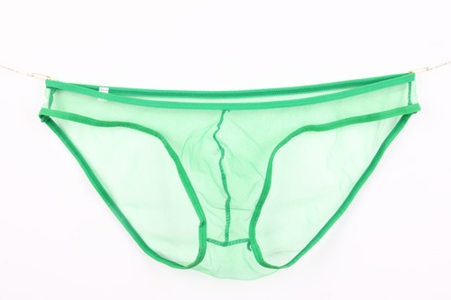 Comrade Men's Underwear, Export Trade Europe and America See-through Fine Mesh Net Bag Low Waist Triangle Pant Big Size C-034 