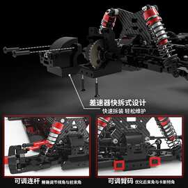 跨境专业RC无刷四驱高速全比例遥控车1:10竞速越野大脚模型短卡车