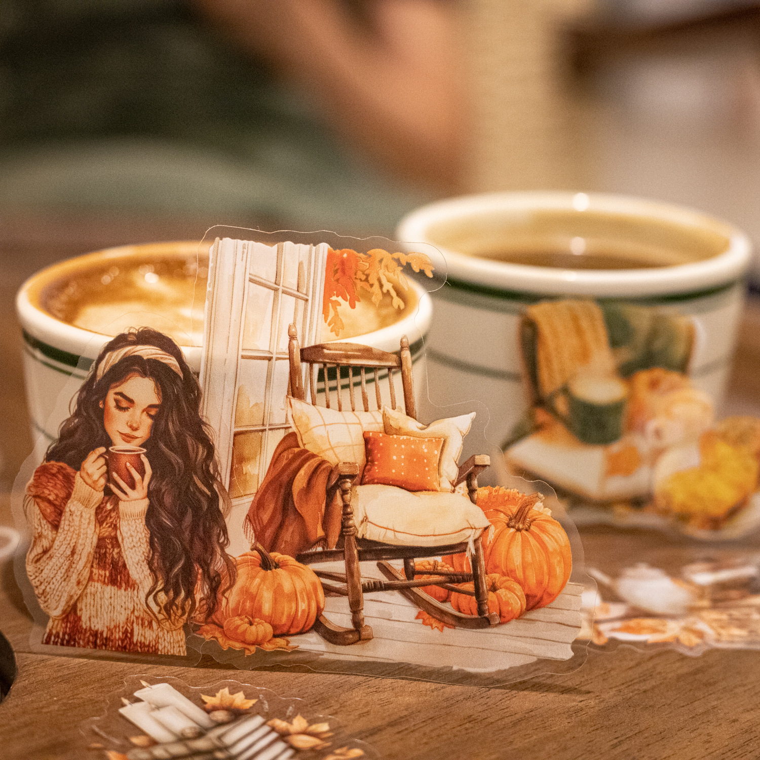 Time series of stickers bags and coffee series coffee characters…