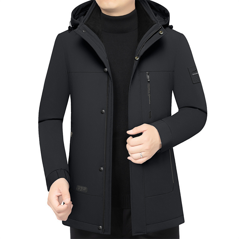 One-Piece Three-Wear Detachable Liner Hooded down Jacket 2025 Winter New Middle-Aged Men's Thickeneded Goose down Jacket