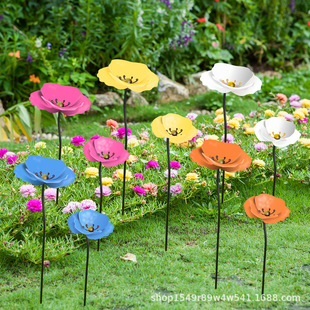 2 Pieces of Outdoor Courtyard Iron Decorative Flowers Amazon Temu Decorative Floor Inserts