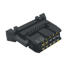 2.54FC蝴蝶扣型连接器 2.54IDC排线插头 6-64P三件蝴蝶扣 IDC母座