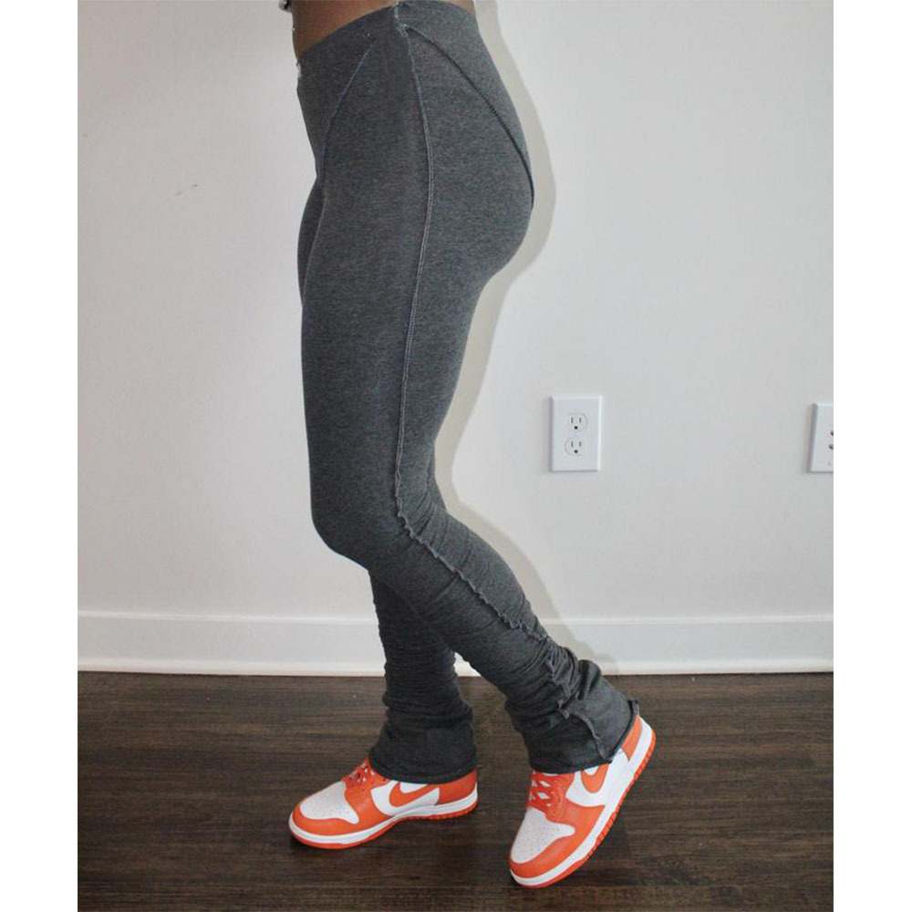 women s pull strip pleated tight-fitting slimming yoga pants nihaostyles clothing wholesale NSCN78185