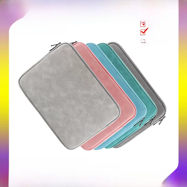 Pu Leather Laptop Sleeve iPad Protective Case 14/ 16inch Water-Repellent and Shock-Resistant Computer Storage Bag