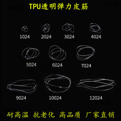 透明なゴムバンド TPU 素材、高温耐性、壊れにくい、弾性ケーブルタイ、ゴムバンド、ゴムバンド