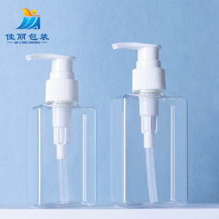 100ml square body milk bottle 150ml lotion bottle PET plastic pressing facial cleanser bottle factory in stock