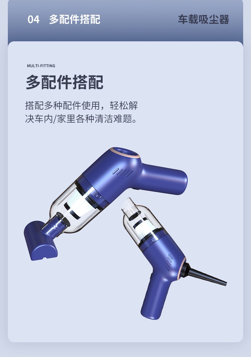 Blow and Suction Dual Purpose Car Vacuum Cleaner Mini Portable Car Supplies Plastic Abs Handheld Vacuum Cleaner