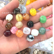 新款旗袍盘扣仿玉石流光珠扣复古唐装汉服树脂装饰手工纽扣批发