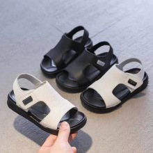 男童凉鞋2025年夏季新款中大童真皮防滑儿童凉鞋男宝宝软底沙滩鞋