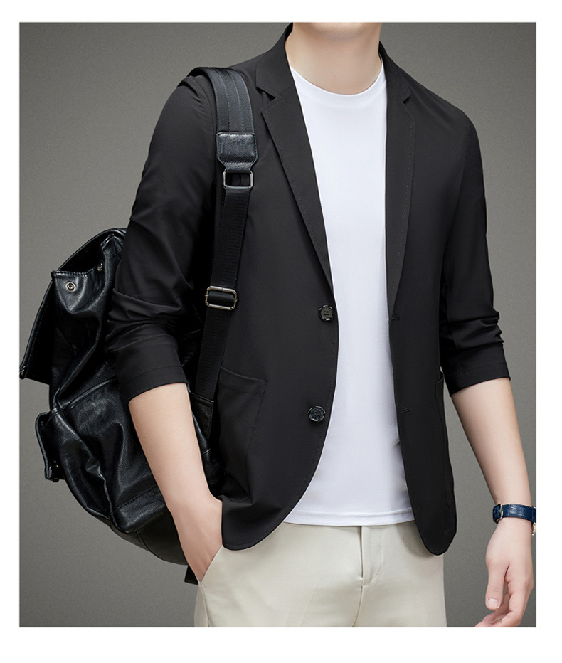 男士单西服春夏季轻薄款冰丝防晒衣高级感商务新款休闲小西装外套详情40