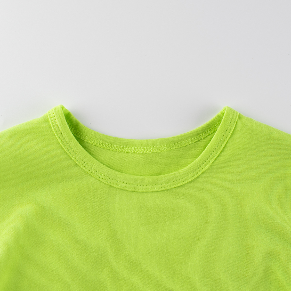 27kids camiseta de manga corta para niños ropa publicitaria de cuello redondo de color sólido de verano para niños