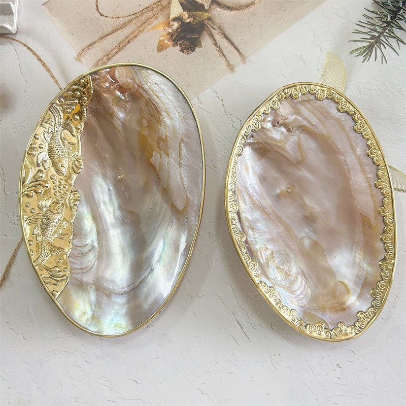 Shell Plate Pearl Shell Fruit Plate Photographing Decorative Jewelry Plate Hotel Table Inlaid River Clam Shell Fruit Plate Shell Plate Pearl Shell Fruit Plate Photographing Decorative Jewelry Plate Hotel Table Inlaid River Clam Shell Fruit Plate