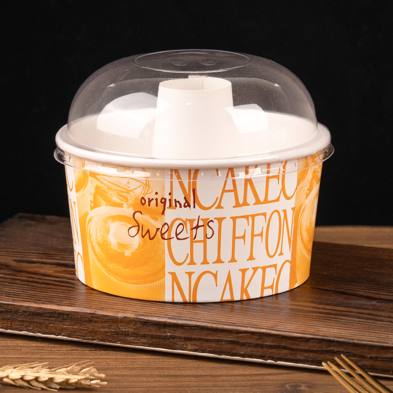 Chifeng molde de taza de pastel hueco 4 pulgadas 6 pulgadas 8 pulgadas chimenea taza de chapa de papel taza de chiffon con tapa al por mayor