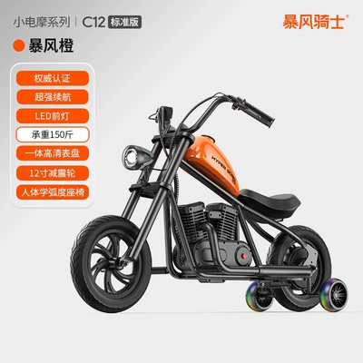 vehicle suitable for adults and | Elektrikli motosikletlər - standard-model-storm-orange-suitable-for-ages-3-12speed-8-mph13-km-range-can-carry-a-load-75kg-single-drive