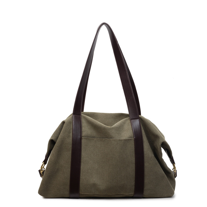 Bolsa de lona de gran capacidad para mujeres 2025, nueva mochila de textura de alta calidad, bolso de viaje de clase para estudiantes.
