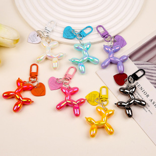 Creative Ins Style Cartoon Balloon Dog Alloy Love Keychain Pendant Dij Jewelry Accessories Bag Headset Hanging